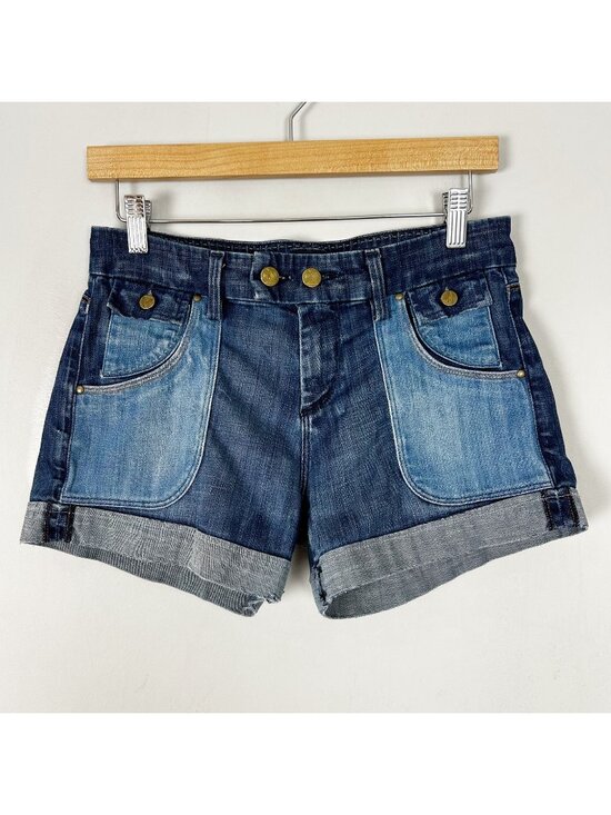 Citizens Of Humanity Pants - Y2K Citizens of Humanity COH Patchwork Denim Cuffed Shorts Size 26 Women's